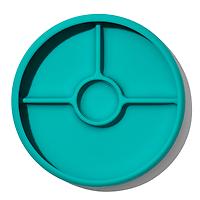 OXO Tot Silicone Divided Plate Teal
